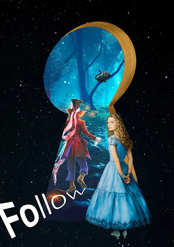 Postkarte-5 Alice im Wunderland